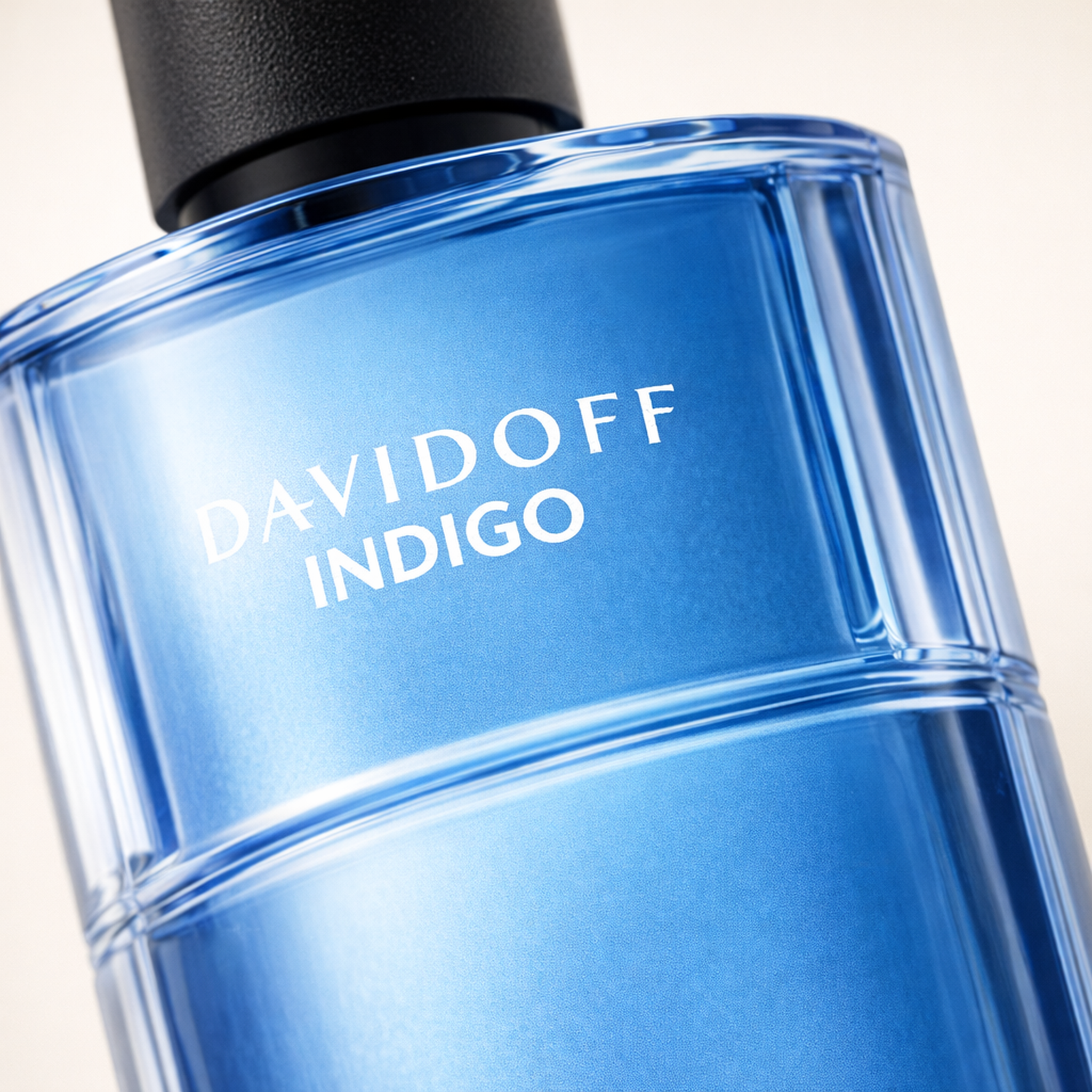Davidoff Indigo EDT For Men macro label detail gallery showcase