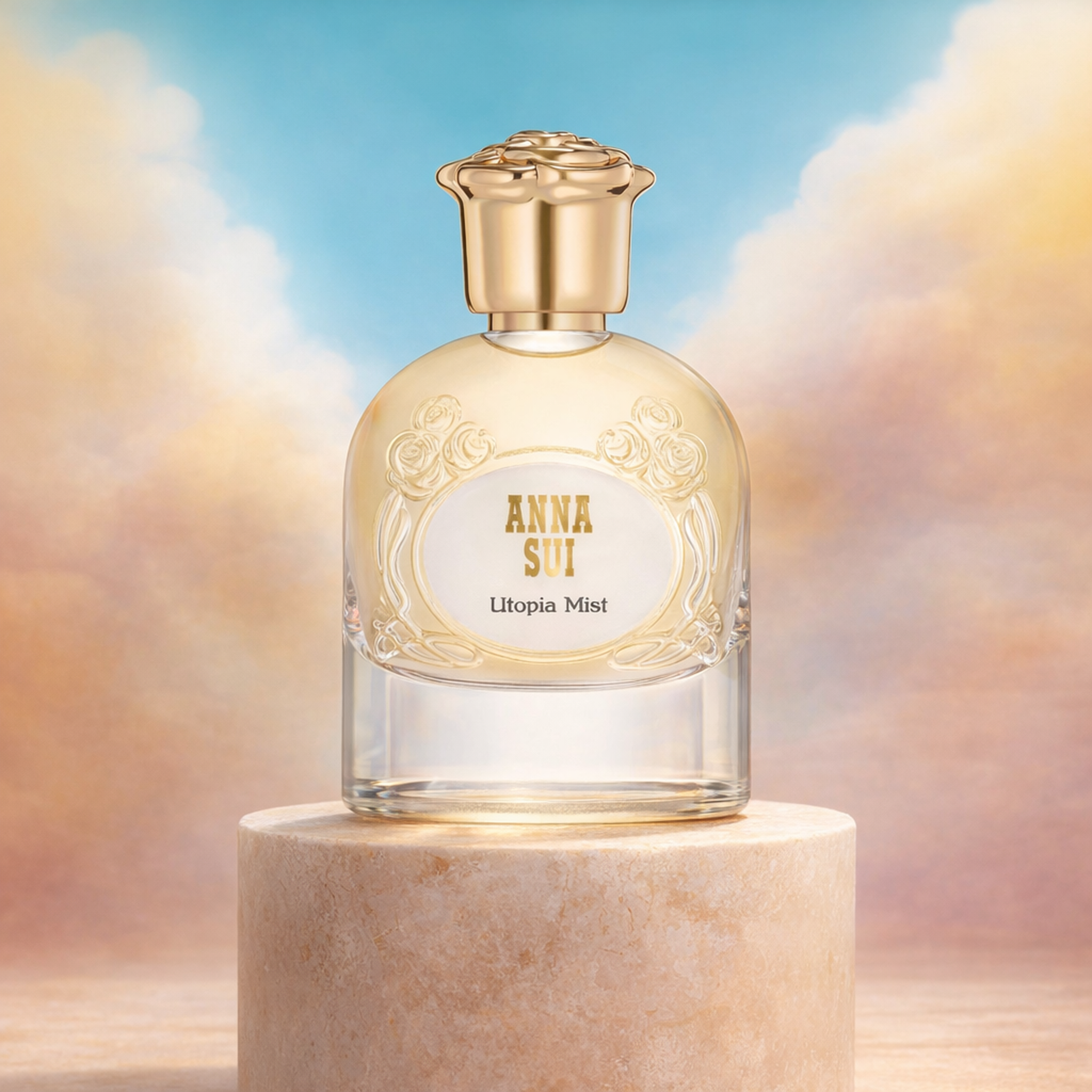 Anna Sui Wild Wonder Utopia Mist EDP for Women upright pedestal gallery showcase