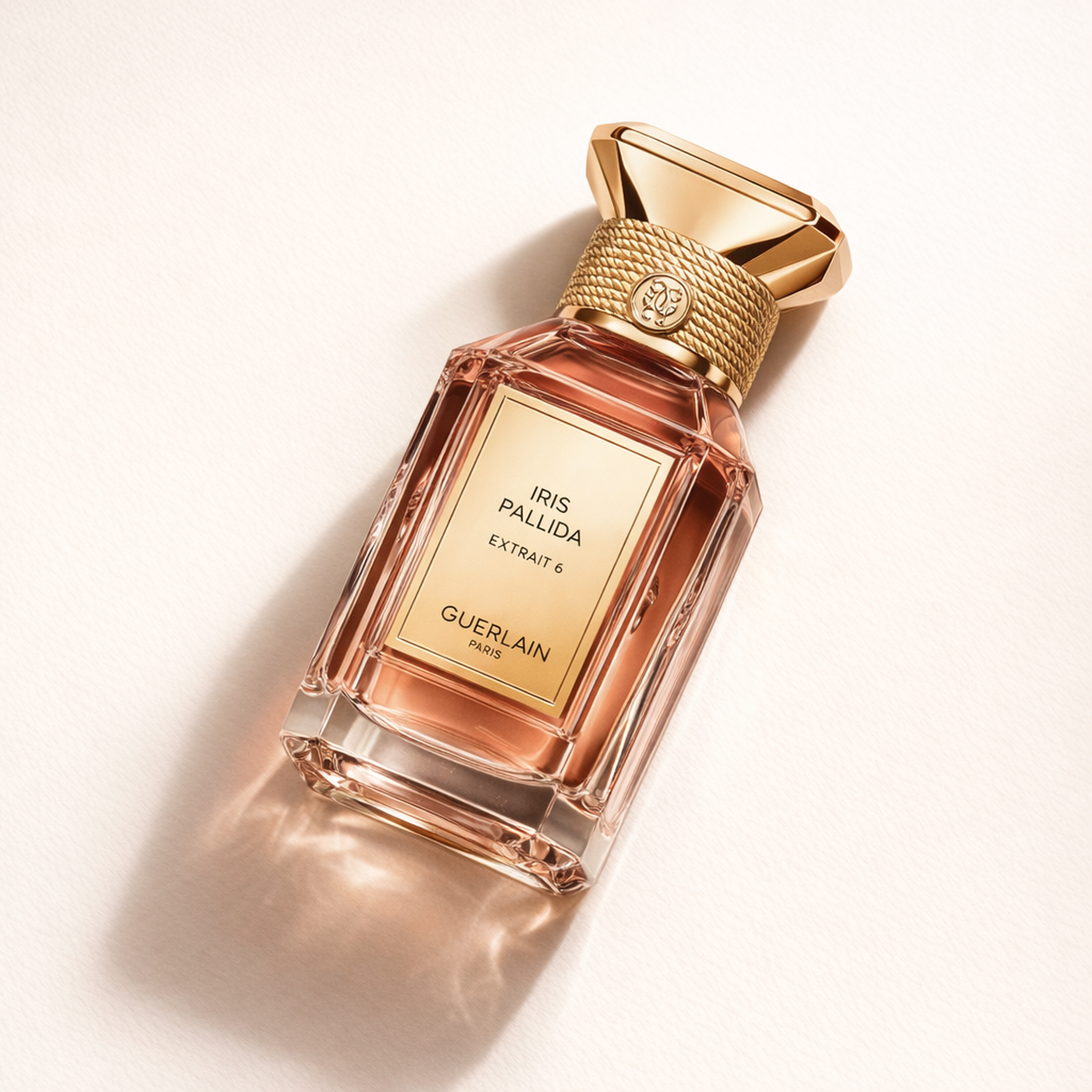 Guerlain L'art & la Matiere Iris Pallida Extrait 6 Parfume angled still-life gallery showcase