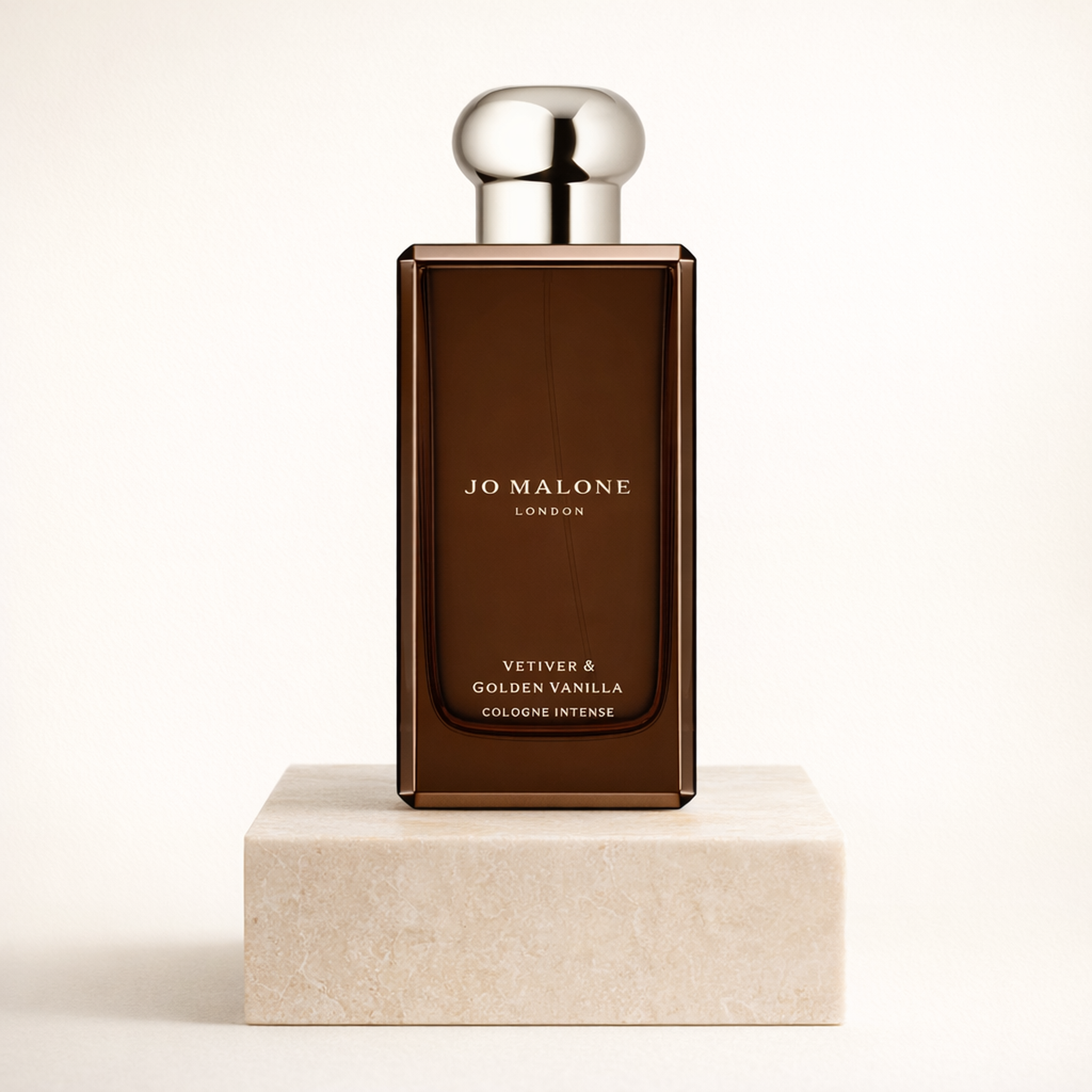 Jo Malone Vetiver & Golden Vanilla Intense EDC upright pedestal gallery showcase