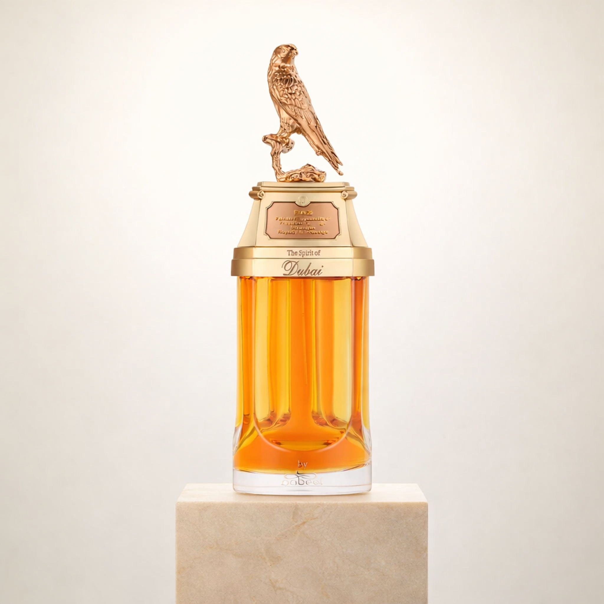 The Spirit of Dubai Baz EDP upright pedestal gallery showcase