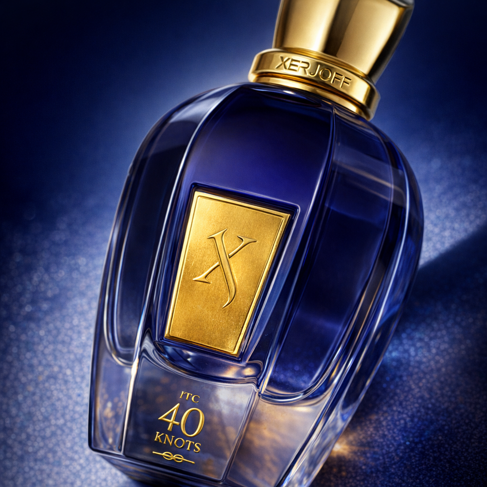 Xerjoff 40 Knots EDP macro label detail gallery showcase