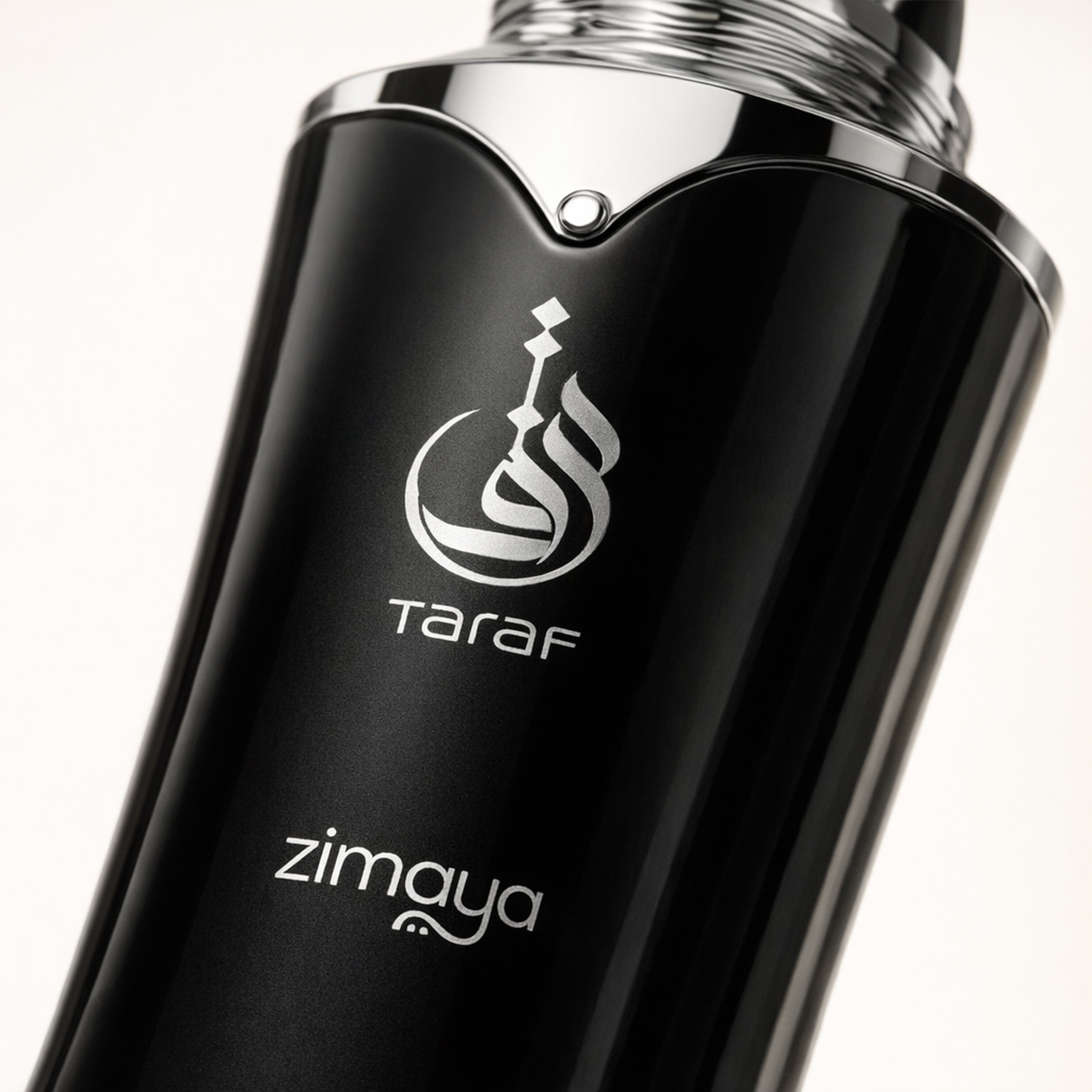 Zimaya Taraf Black EDP for Men macro label detail gallery showcase