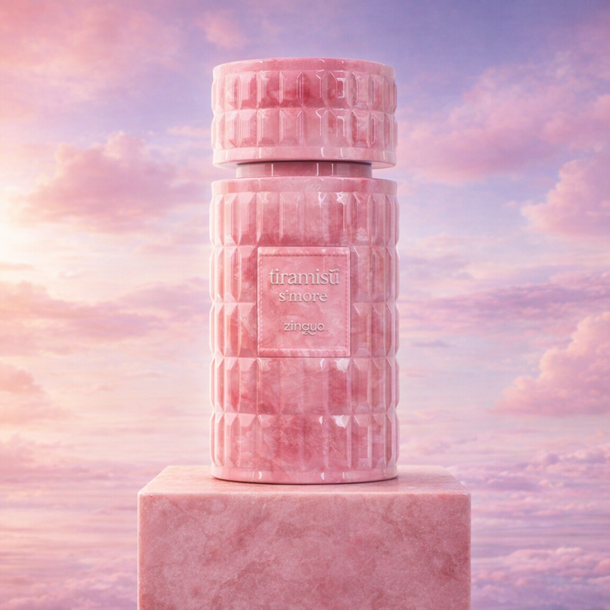 Zimaya Tiramisu S’mores EDP for Women upright pedestal gallery showcase