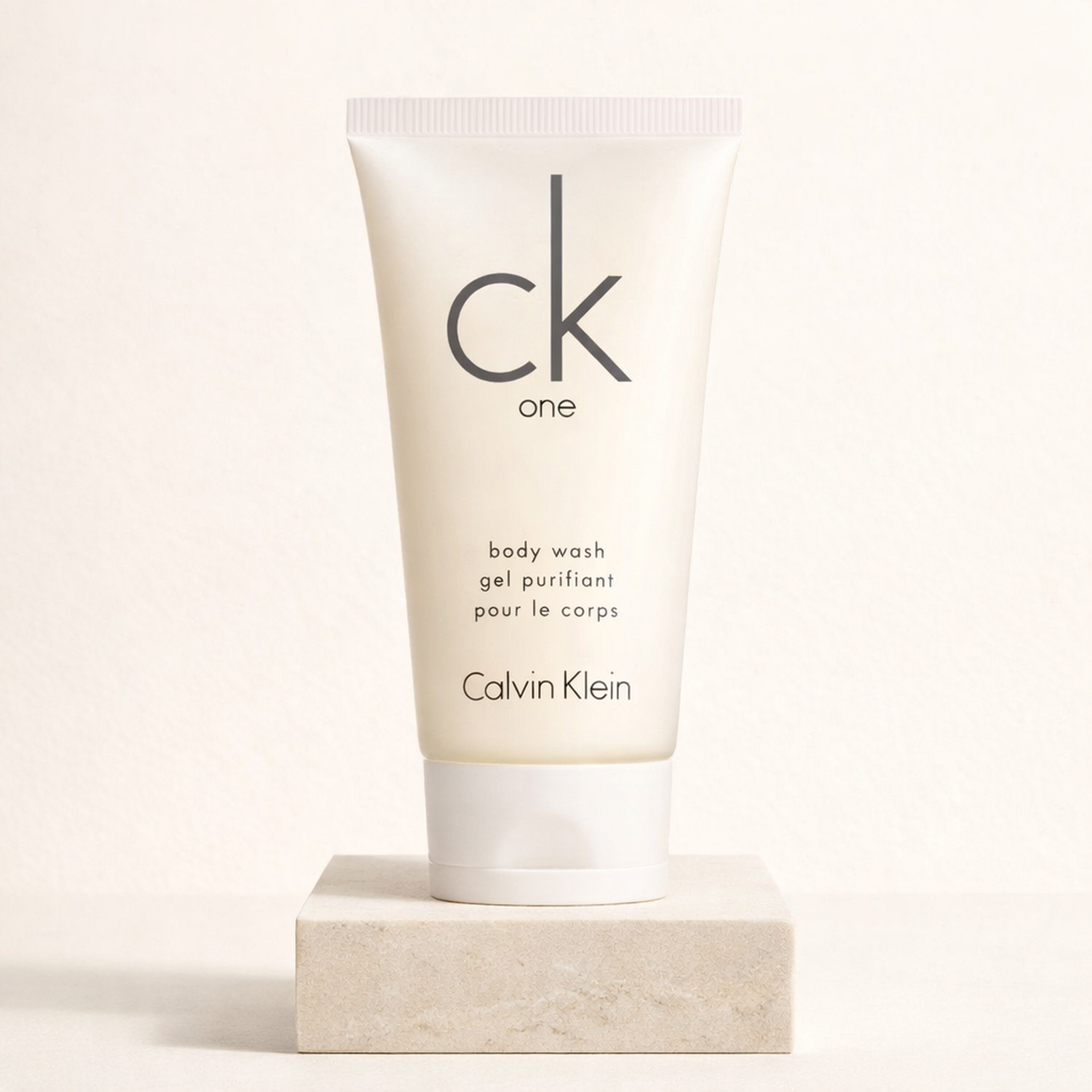 Calvin Klein CK One Body Wash upright pedestal gallery showcase