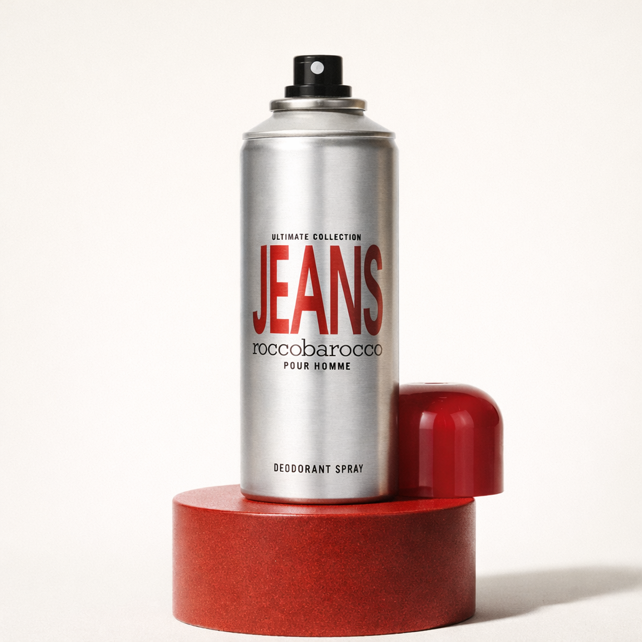 Roccobarocco Jeans Pour Homme Deodorant Spray upright pedestal gallery showcase