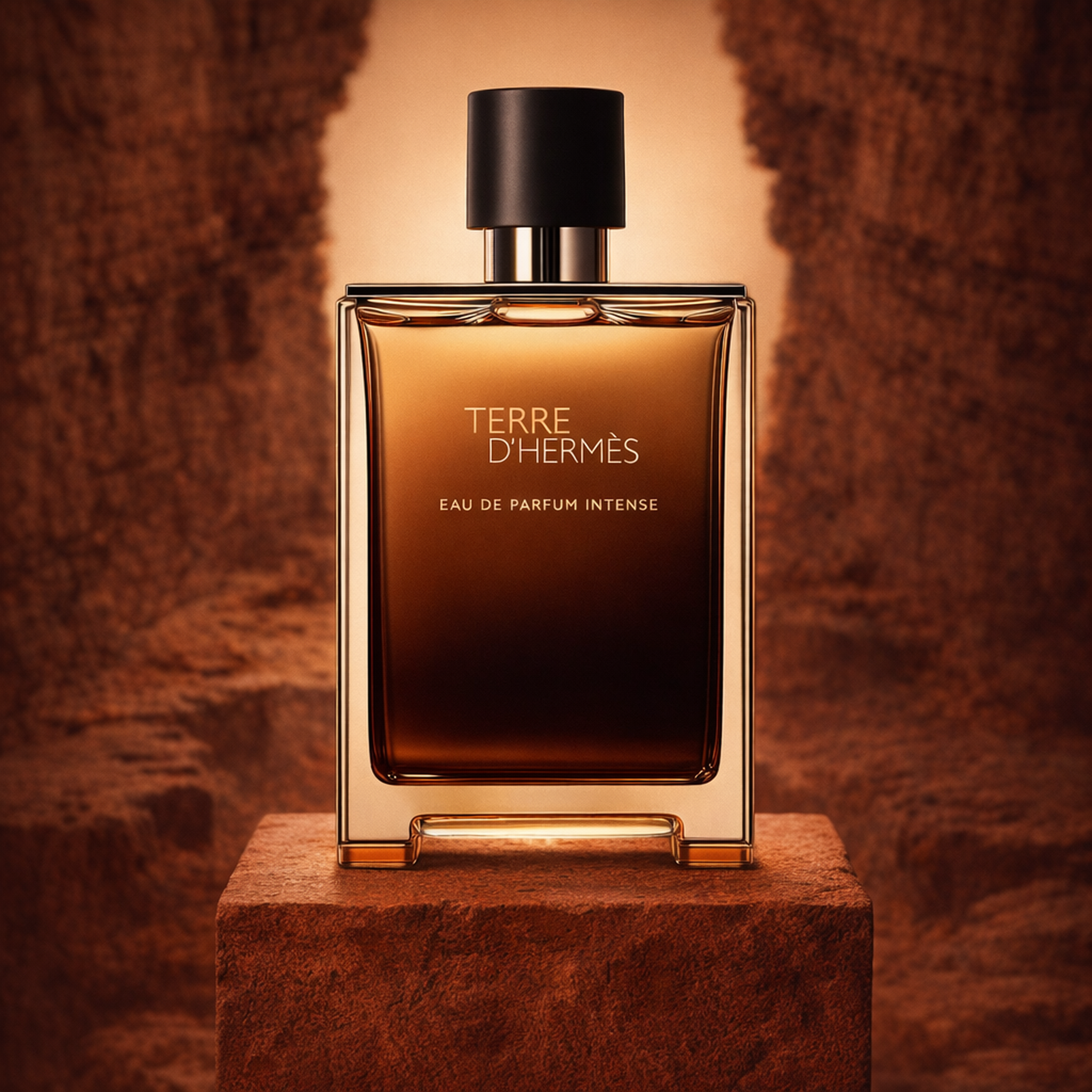 Hermes Terre d'Hermes EDP Intense For Men upright pedestal gallery showcase