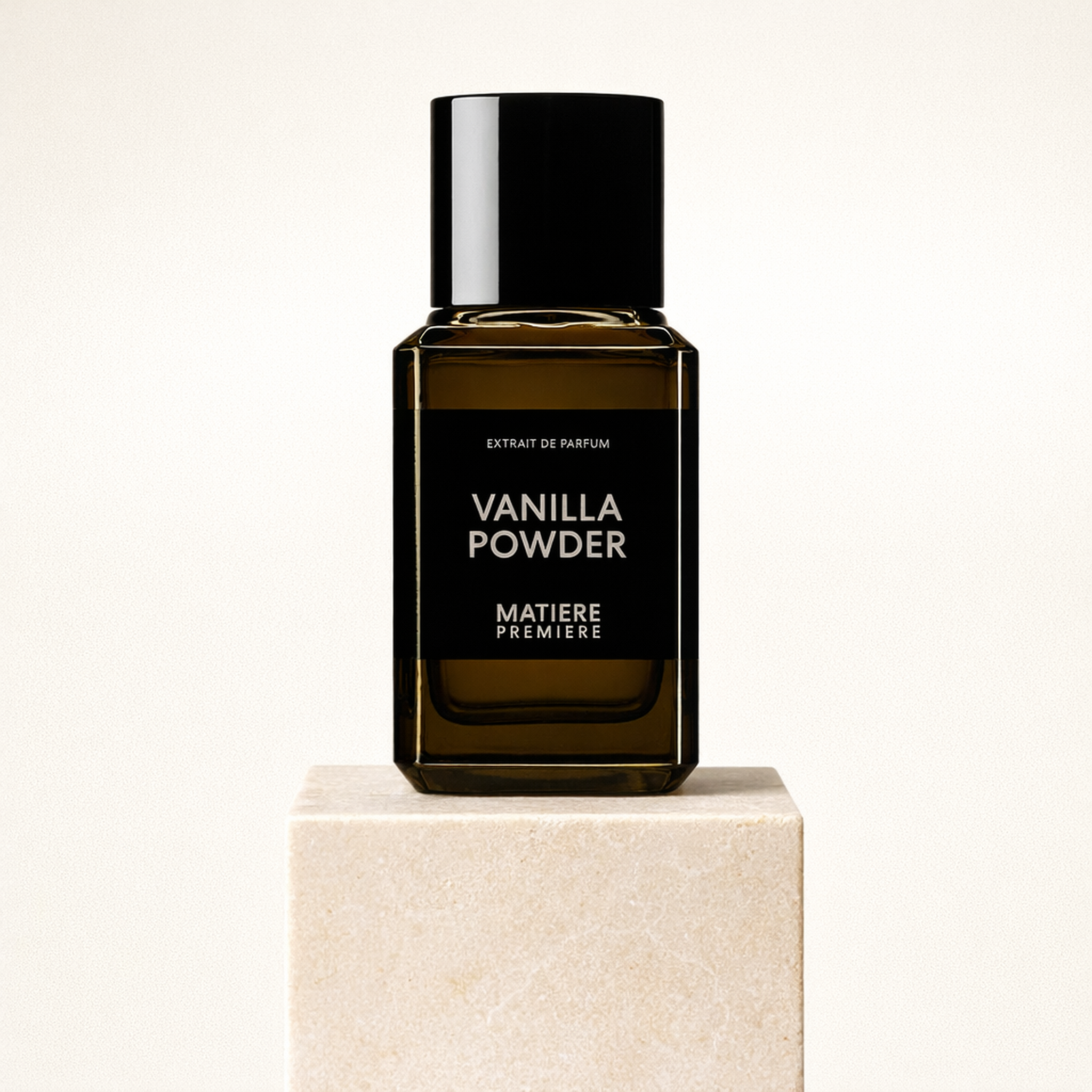 Matiere Premiere Vanilla Powder EDP upright pedestal gallery showcase