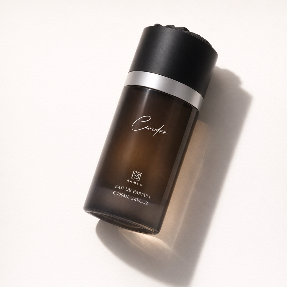 Ahmed Al Maghribi Cinder EDP angled still-life gallery showcase