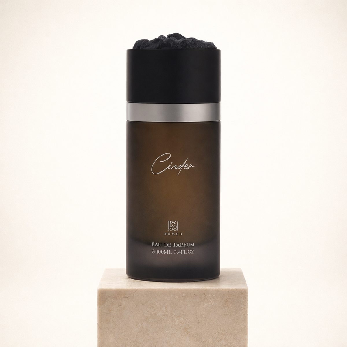 Ahmed Al Maghribi Cinder EDP upright pedestal gallery showcase