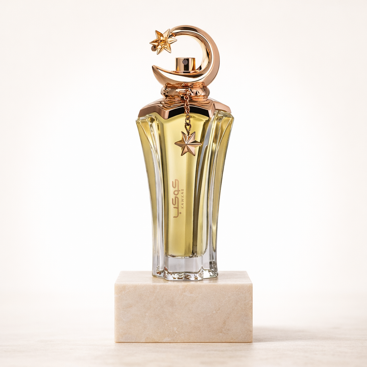 Ahmed Al Maghribi Kawkab Extrait Parfum upright pedestal gallery showcase