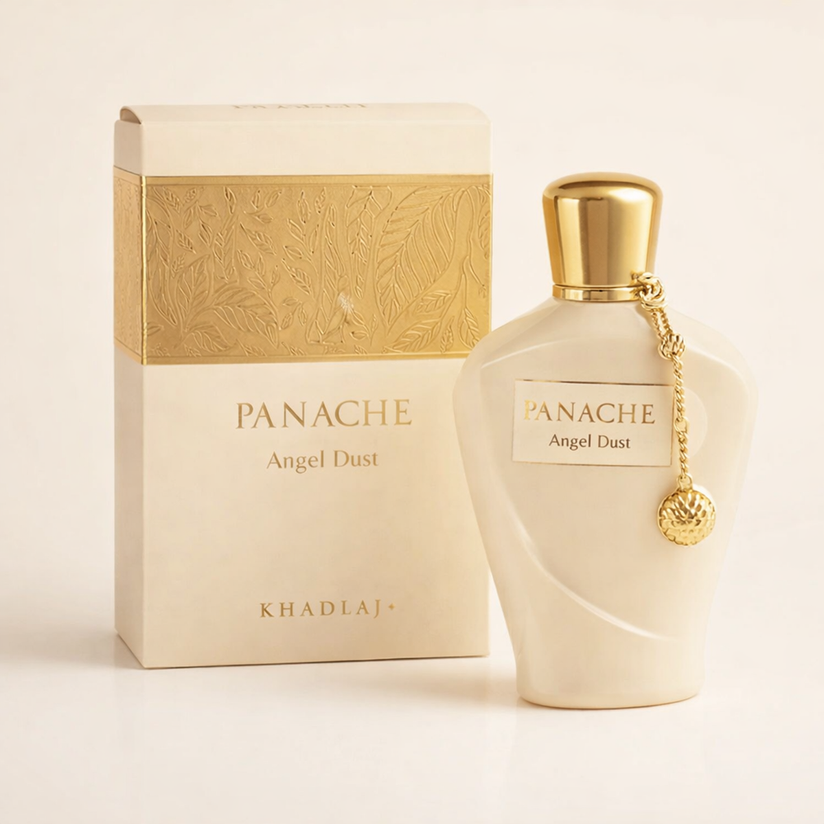 Khadlaj Panache Angel Dust EDP packaging product shot gallery showcase