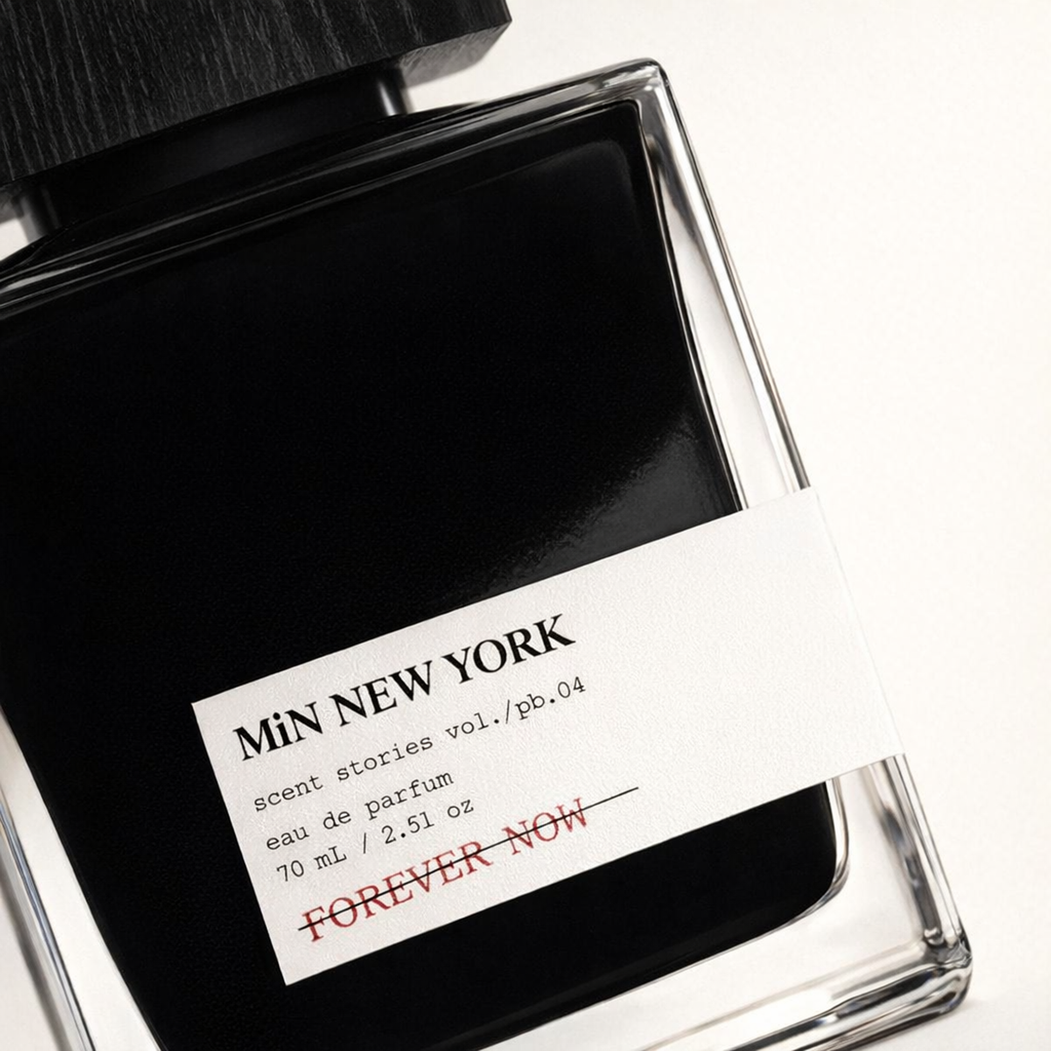Min New York Forever Now Travel EDP macro label detail gallery showcase