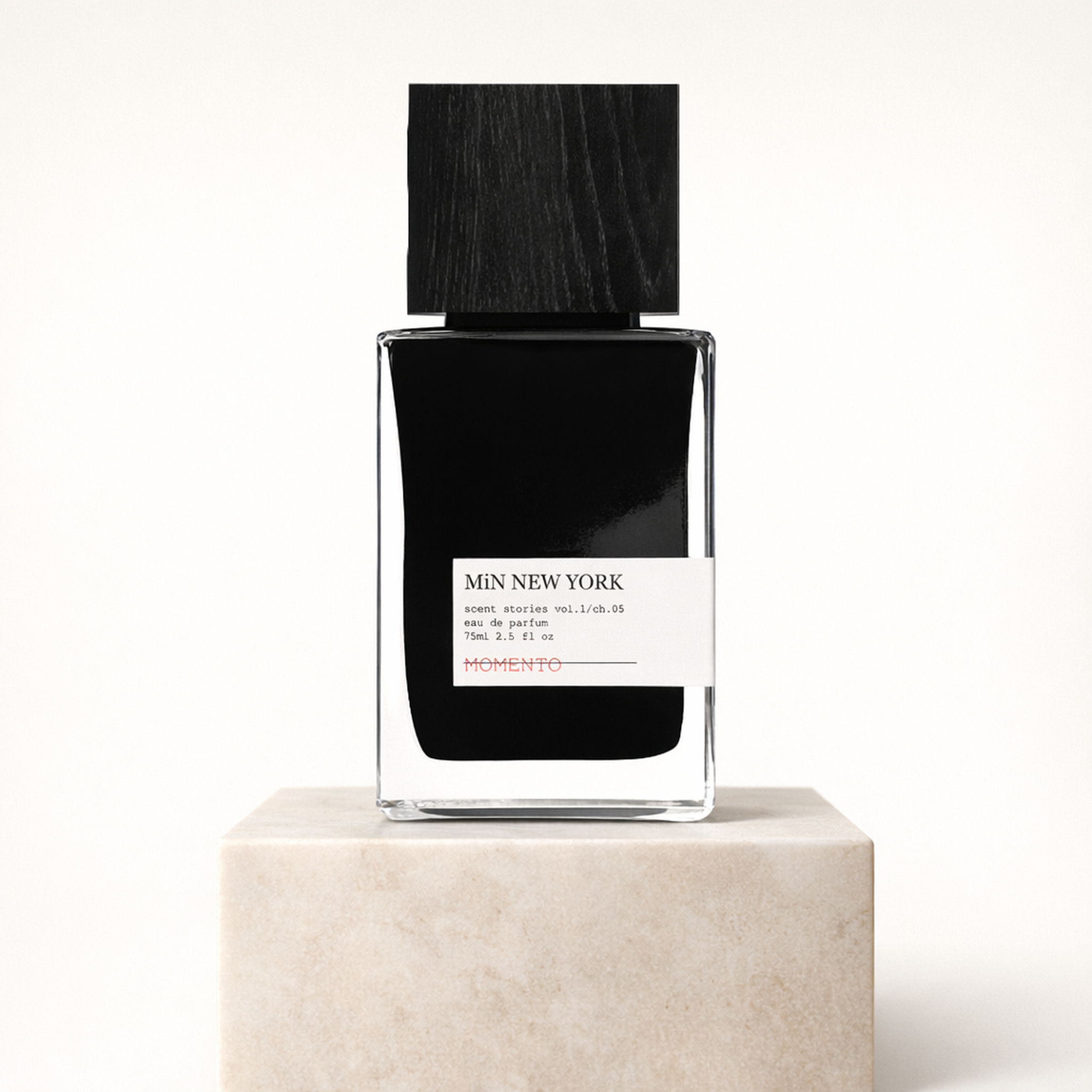 Min New York Momento EDP upright pedestal gallery showcase