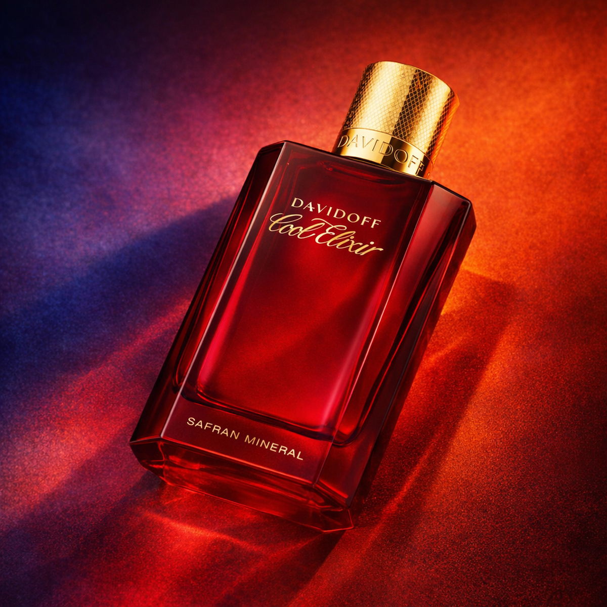 Davidoff Cool Elixir Safran Mineral Parfum Intense For Men angled still-life gallery showcase