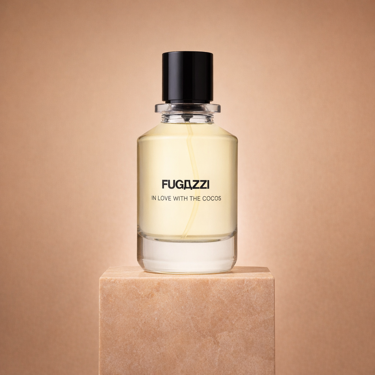 Fugazzi In Love With the Cocos Extrait de Parfum upright pedestal gallery showcase