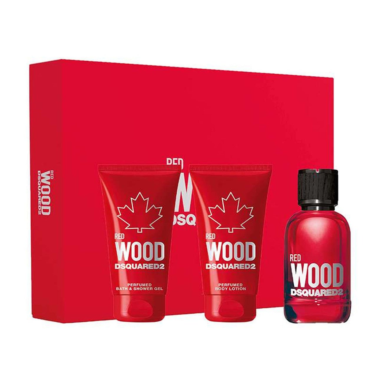 DSQUARED² Wood Red EDT Body Lotion Set For Women | My Perfume Shop