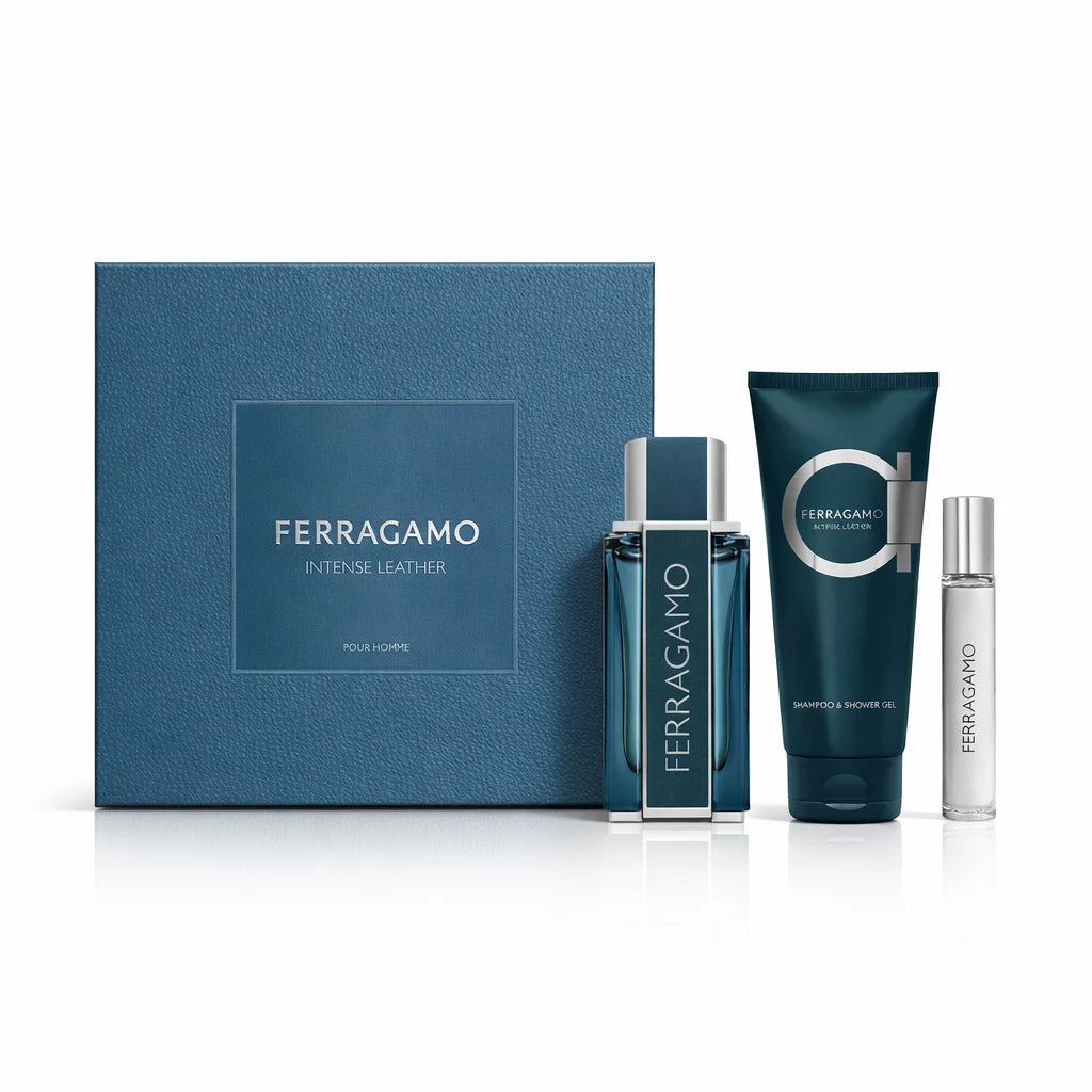Salvatore Ferragamo Intense Leather EDP Shower Gel Gift Set | My