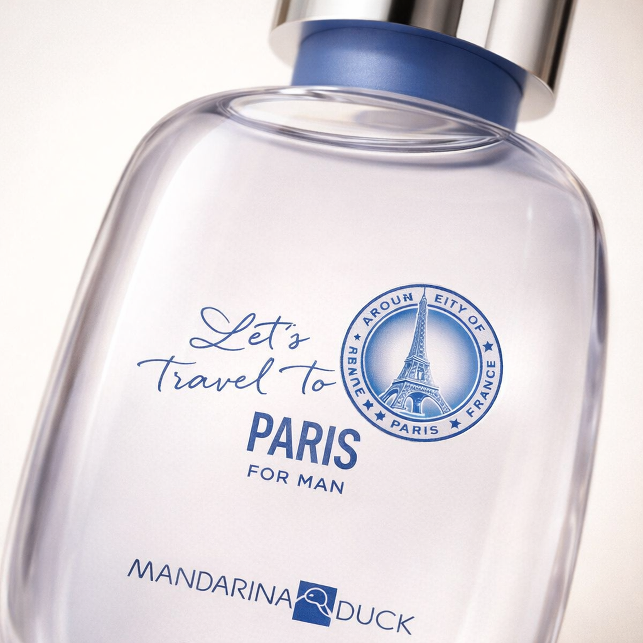 Mandarina Duck Let'S Travel To Paris For Man EDT For Men macro label detail gallery showcase