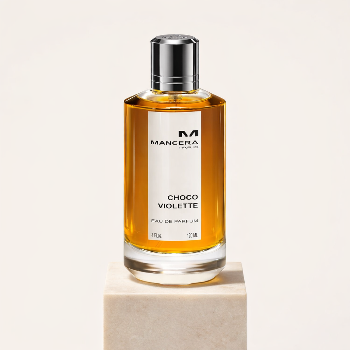 Mancera Choco Violette EDP upright pedestal gallery showcase