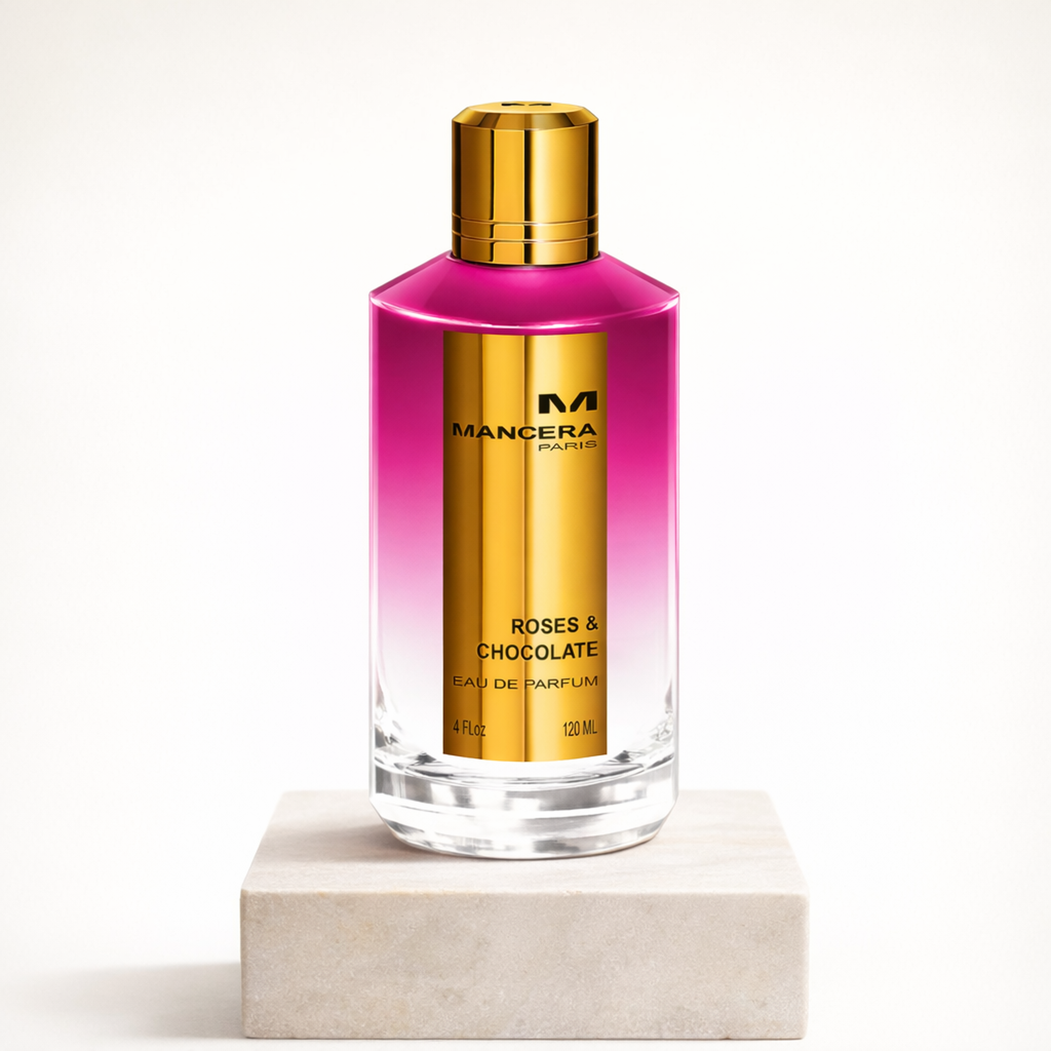 Mancera Roses & Chocolate EDP upright pedestal