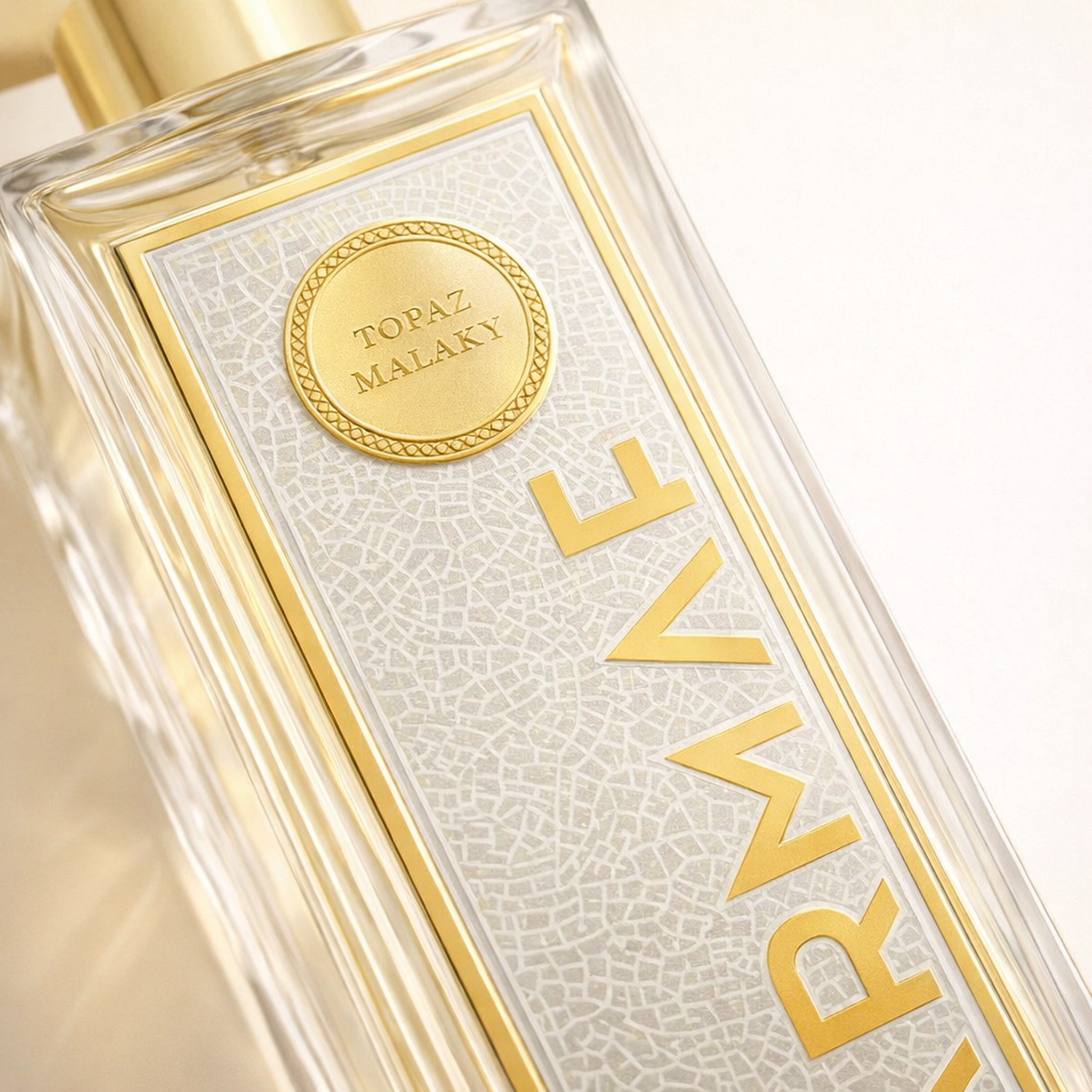 Armaf Mosaic Topaz Malaky EDP for Men macro label detail gallery showcase