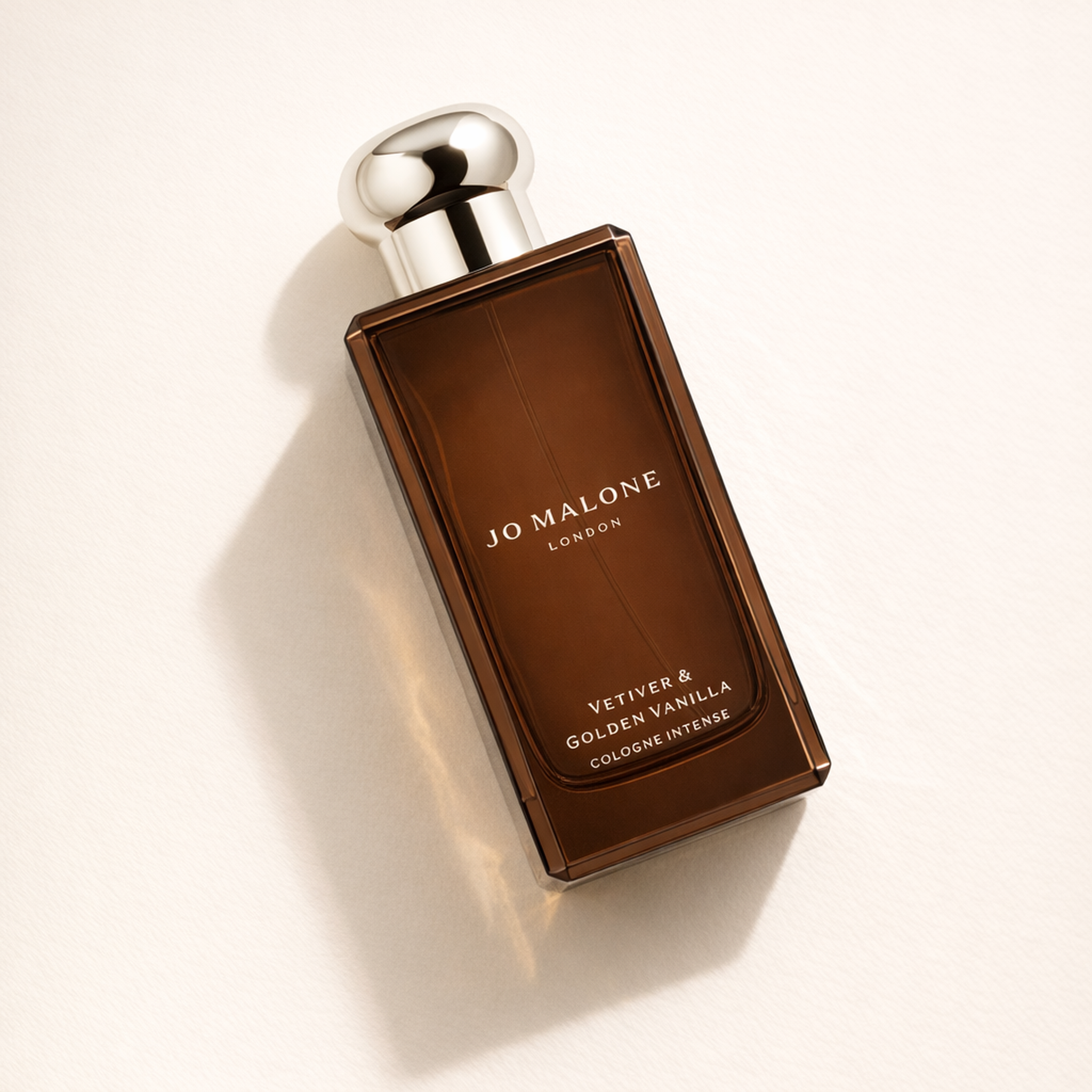 Jo Malone Vetiver & Golden Vanilla Intense EDC angled still-life gallery showcase