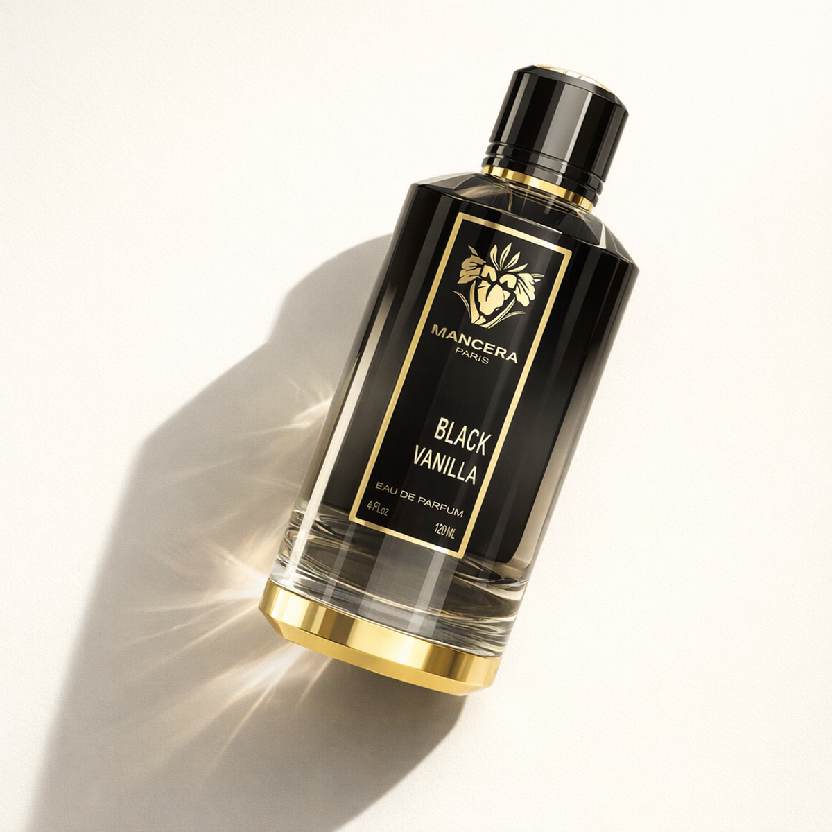 Mancera Black Vanilla EDP angled still-life gallery showcase