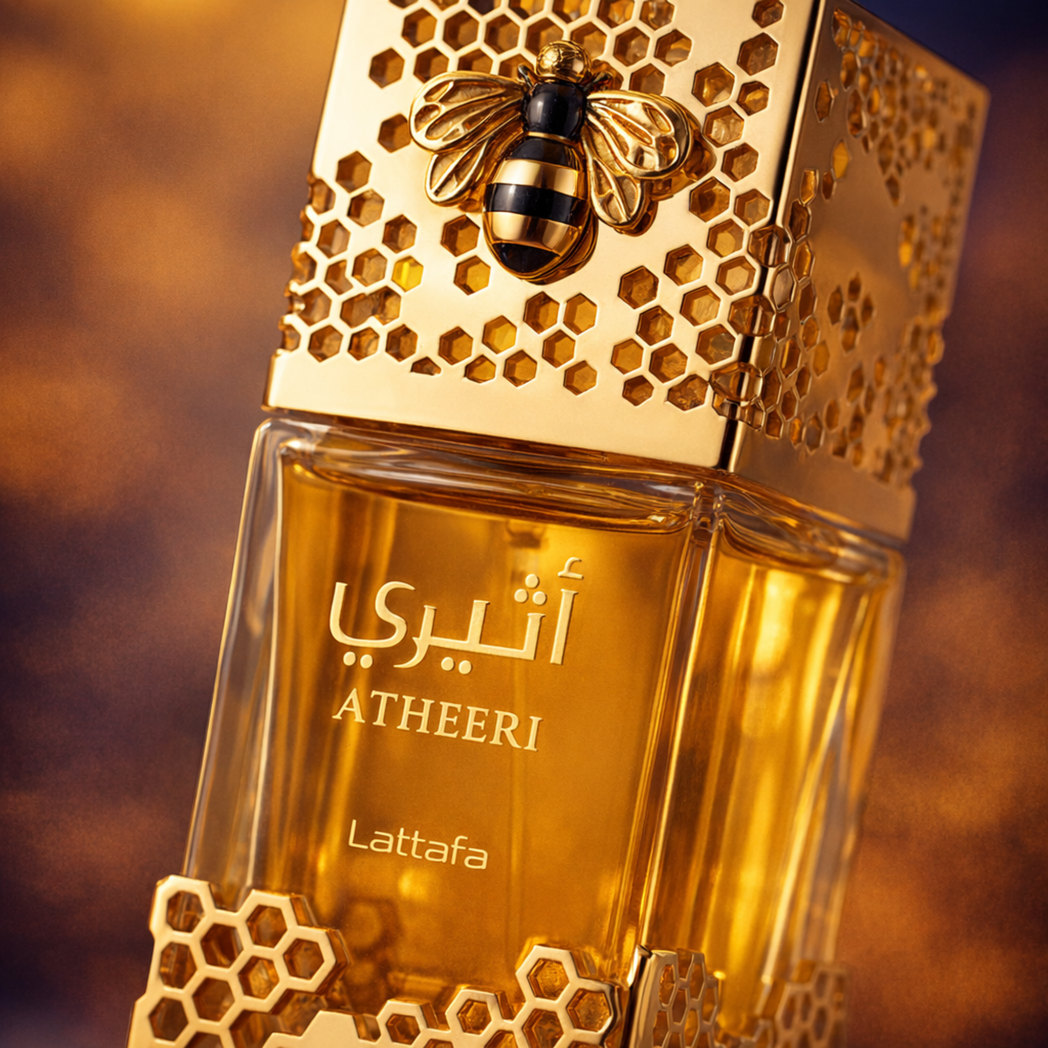 Lattafa Atheeri EDP For Women macro label detail gallery showcase