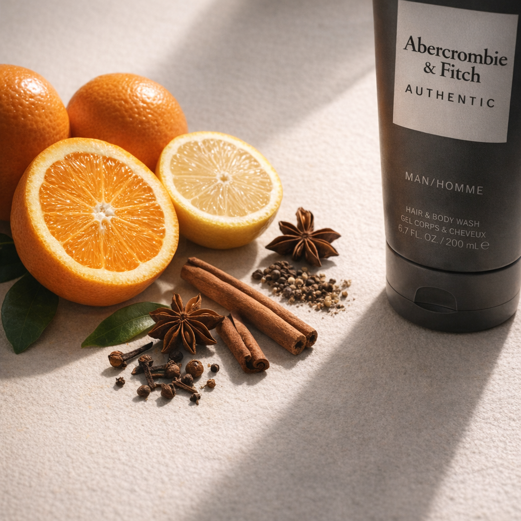 Abercrombie & Fitch Authentic Man Hair & Body Wash fragrance notes image