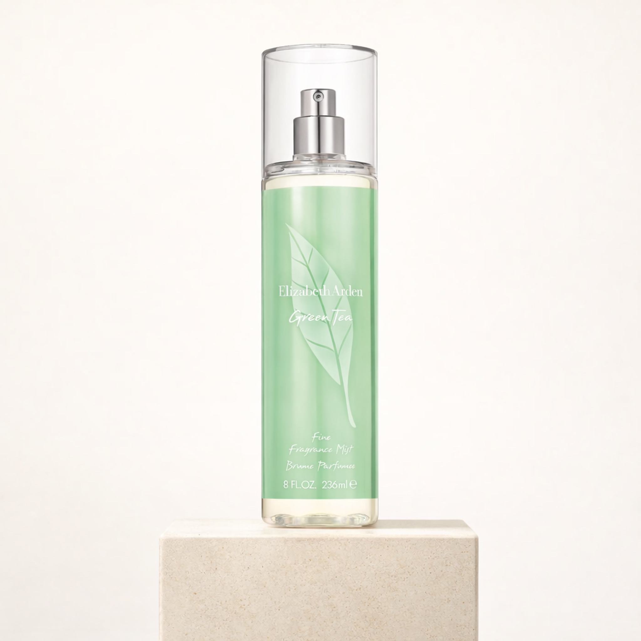 Elizabeth Arden Green Tea Body Mist upright pedestal gallery showcase