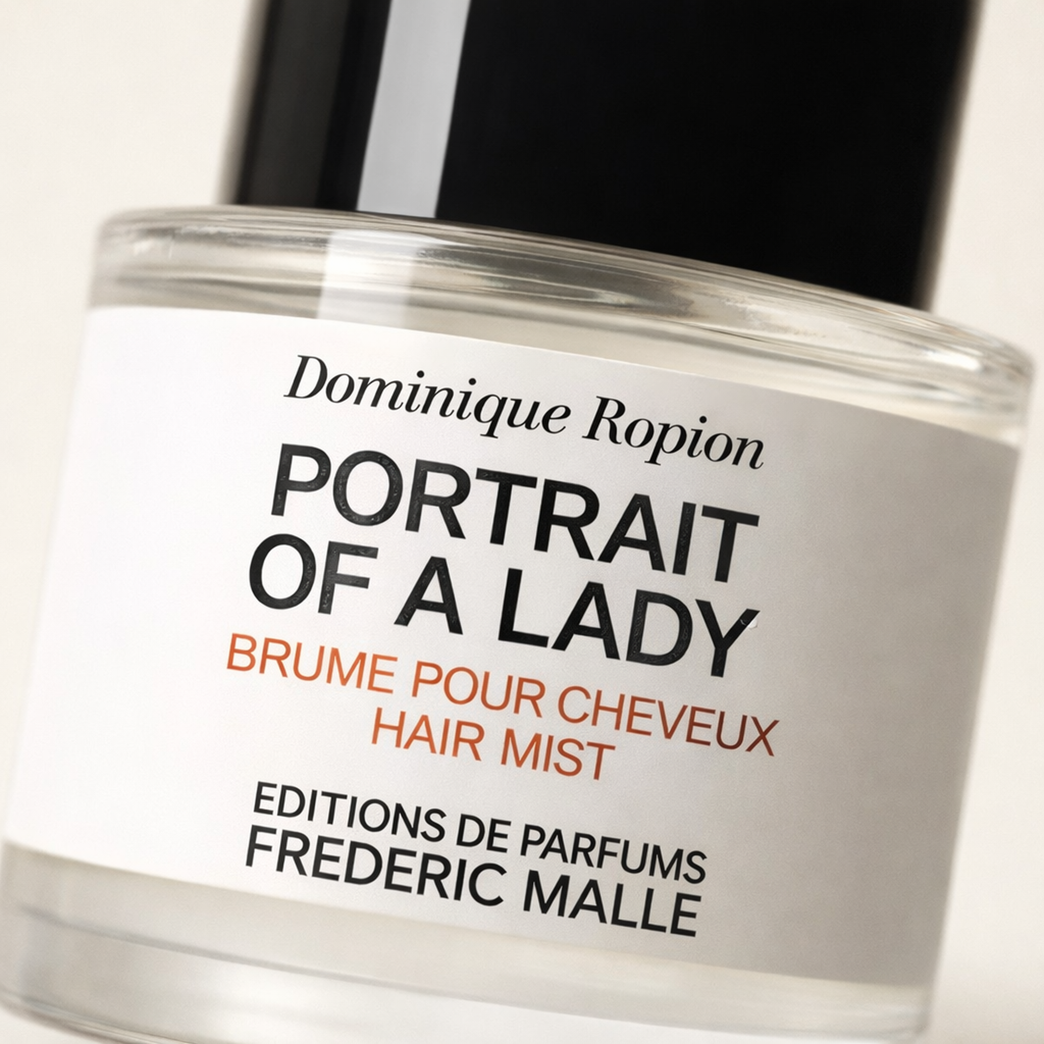 Frederic Malle Portrait Of A Lady Hair Mist macro label detail gallery showcase