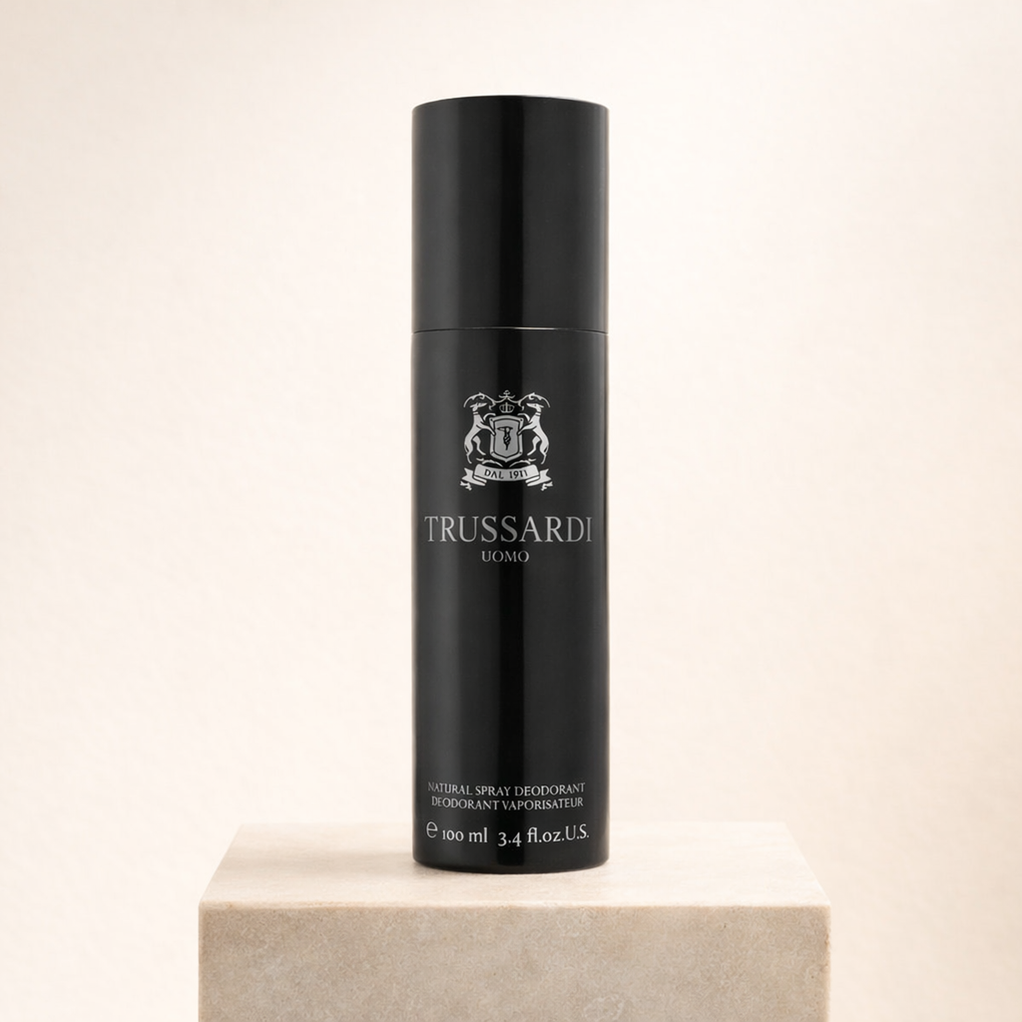 Trussardi Uomo Deodorant upright pedestal gallery showcase