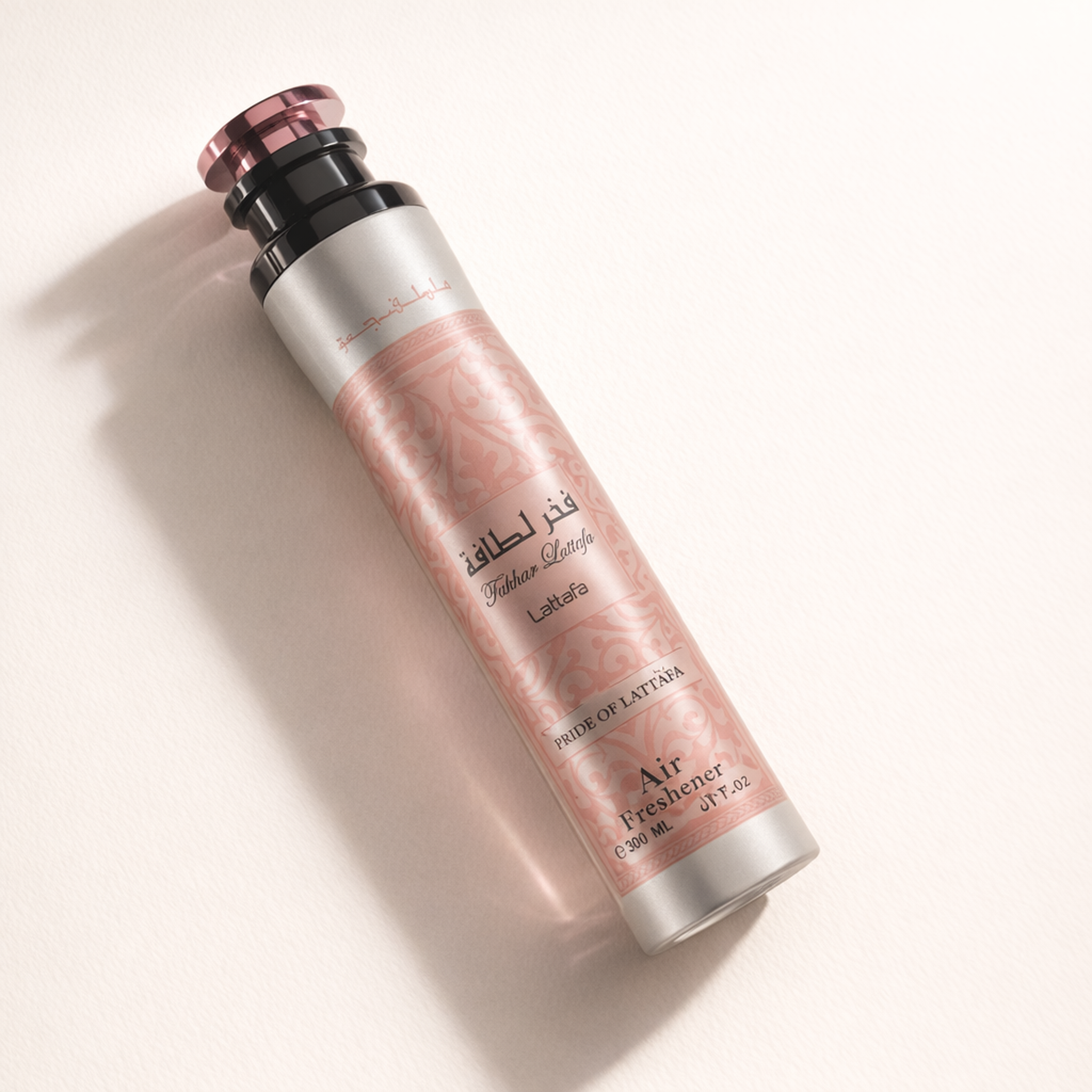 Lattafa Fakhar Rose Air Freshener angled still-life gallery showcase