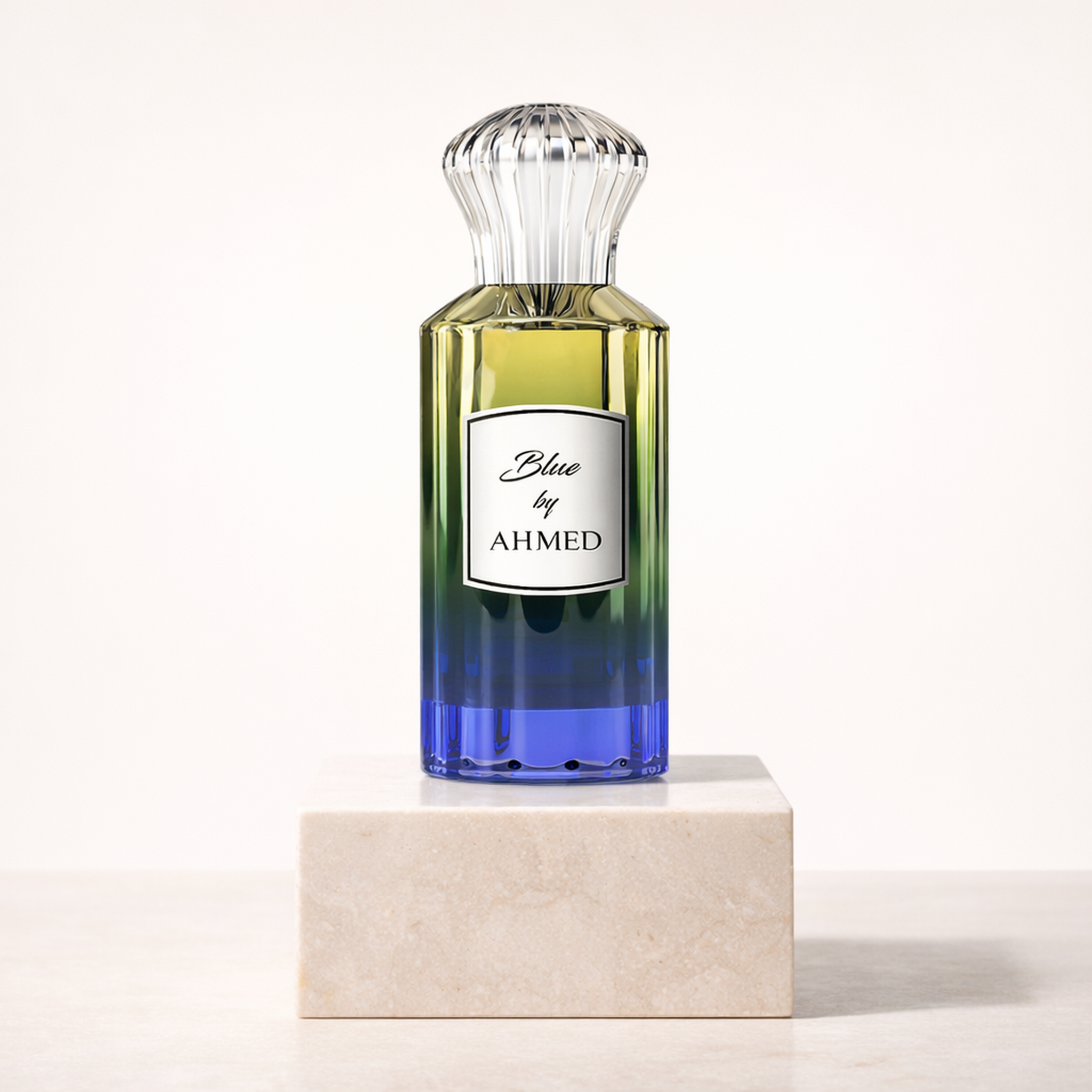 Ahmed Al Maghribi Blue by Ahmed EDP upright pedestal gallery showcase