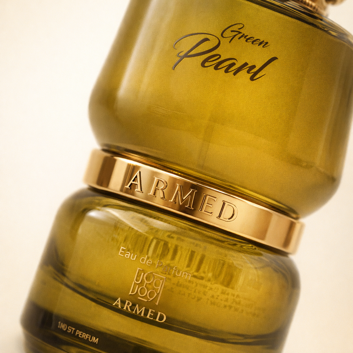 Ahmed Al Maghribi Green Pearl EDP macro label detail gallery showcase