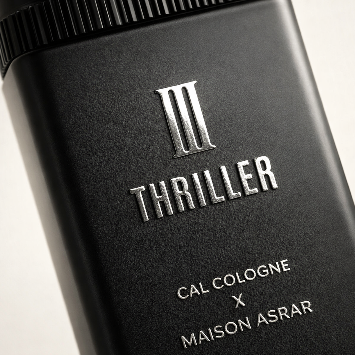 Maison Asrar Thriller Iii Extrait Parfum macro label detail gallery showcase