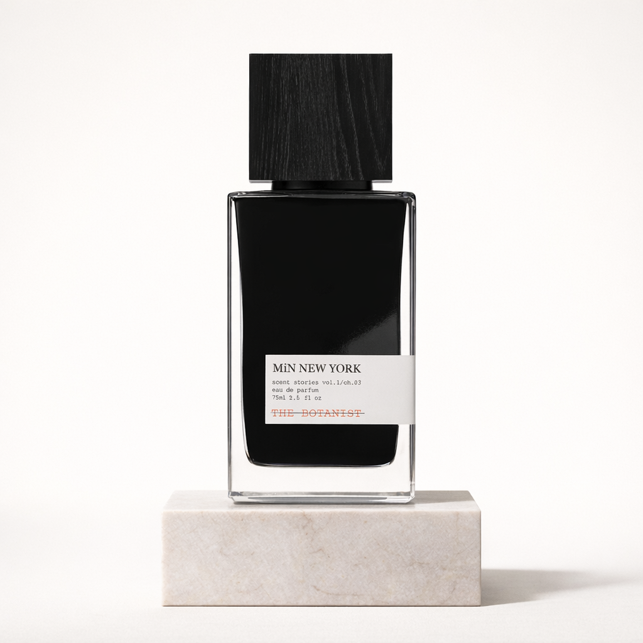 Min New York the Botanist Travel EDP upright pedestal gallery showcase