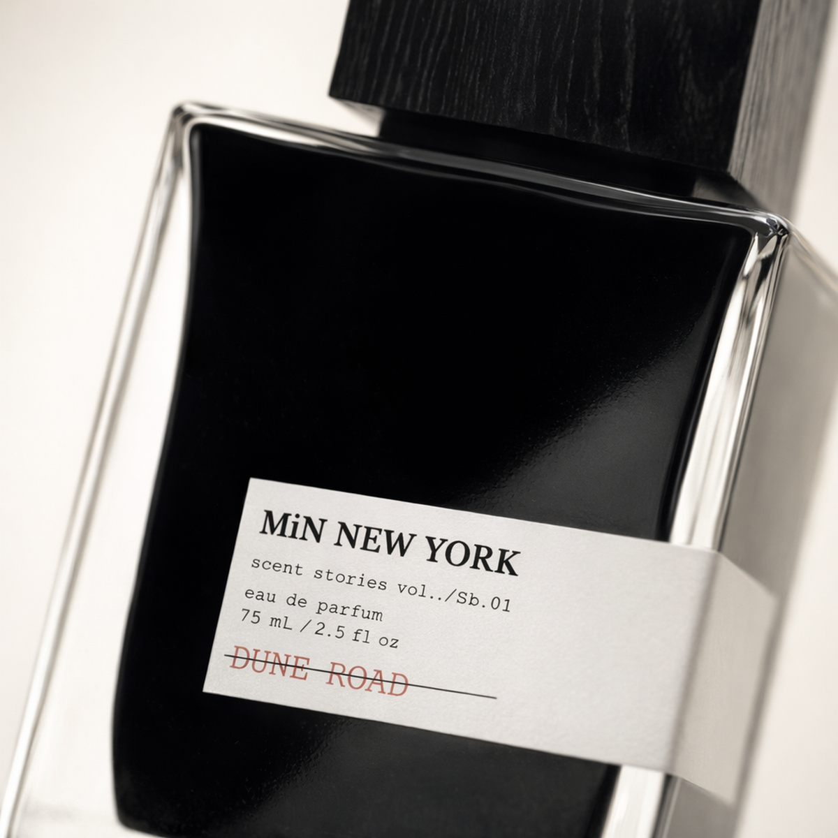 Min New York Dune Road EDP macro label detail gallery showcase