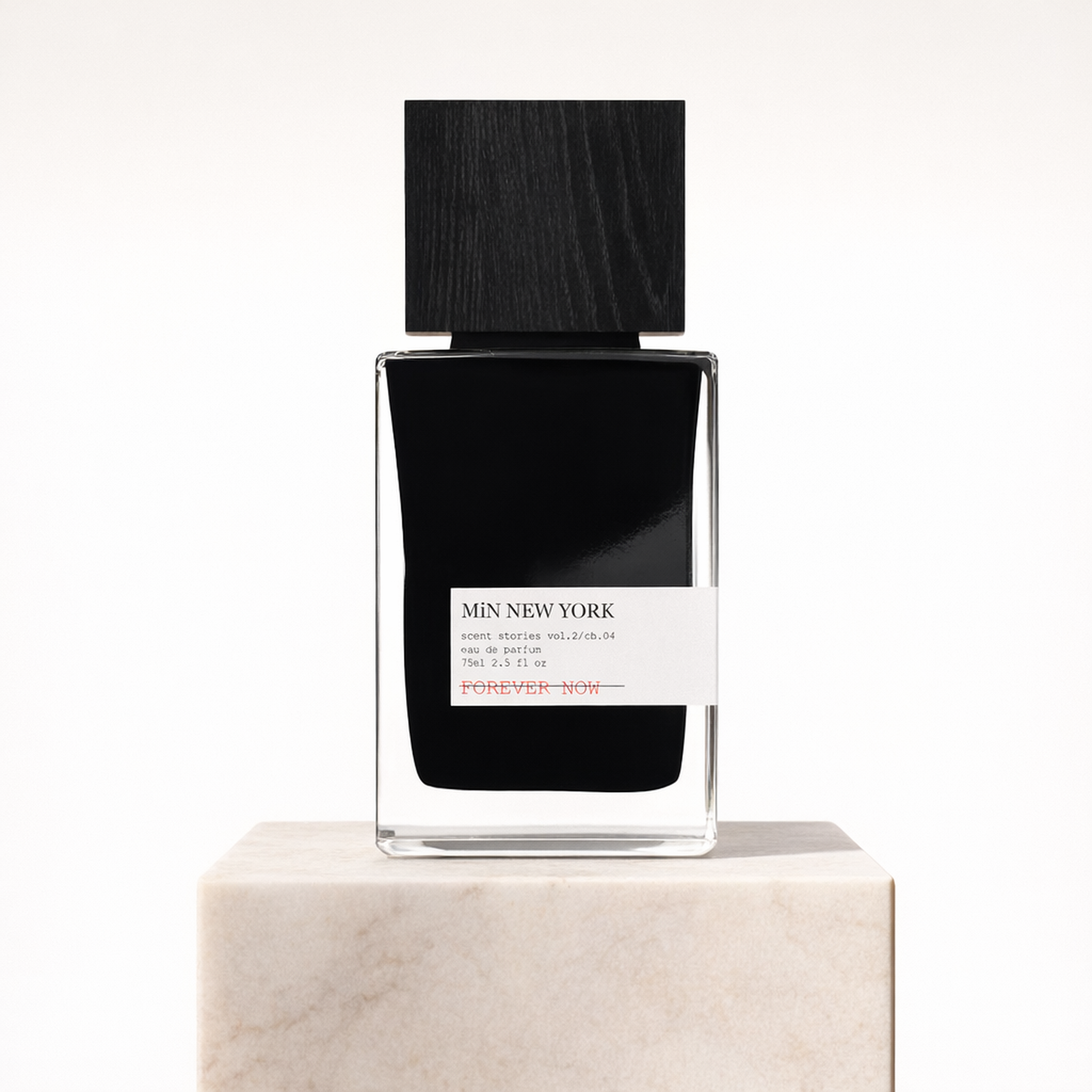 Min New York Forever Now Travel EDP upright pedestal gallery showcase