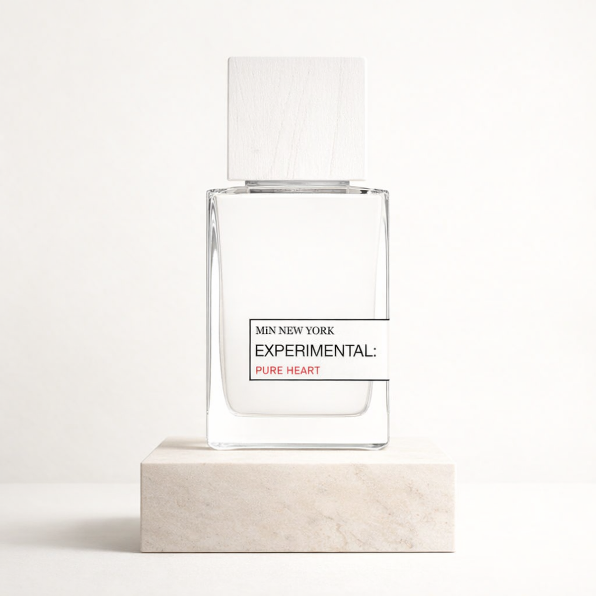 Min New York Pure Heart EDP upright pedestal gallery showcase