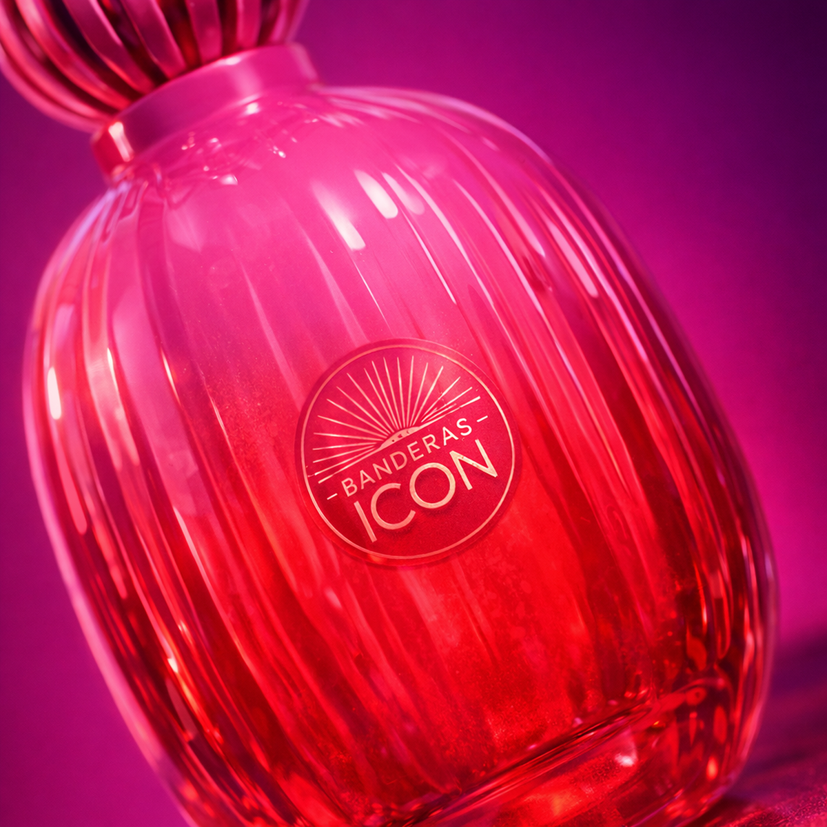 Antonio Banderas The Icon Supreme Intense EDP Intense For Women macro label detail gallery showcase