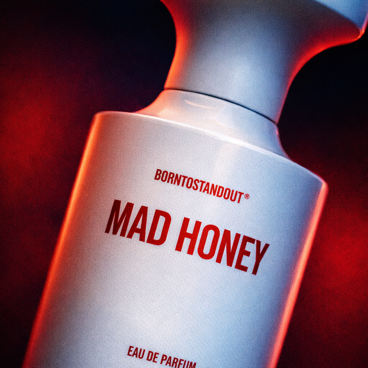 BORNTOSTANDOUT Mad Honey EDP macro label detail gallery showcase