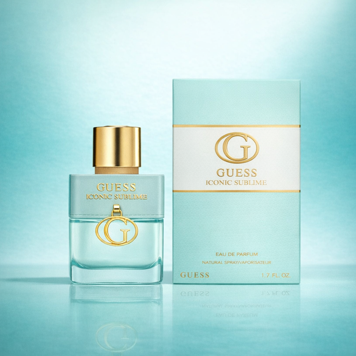 Guess Iconic Sublime EDP For Women packaging product shot gallery showcase
