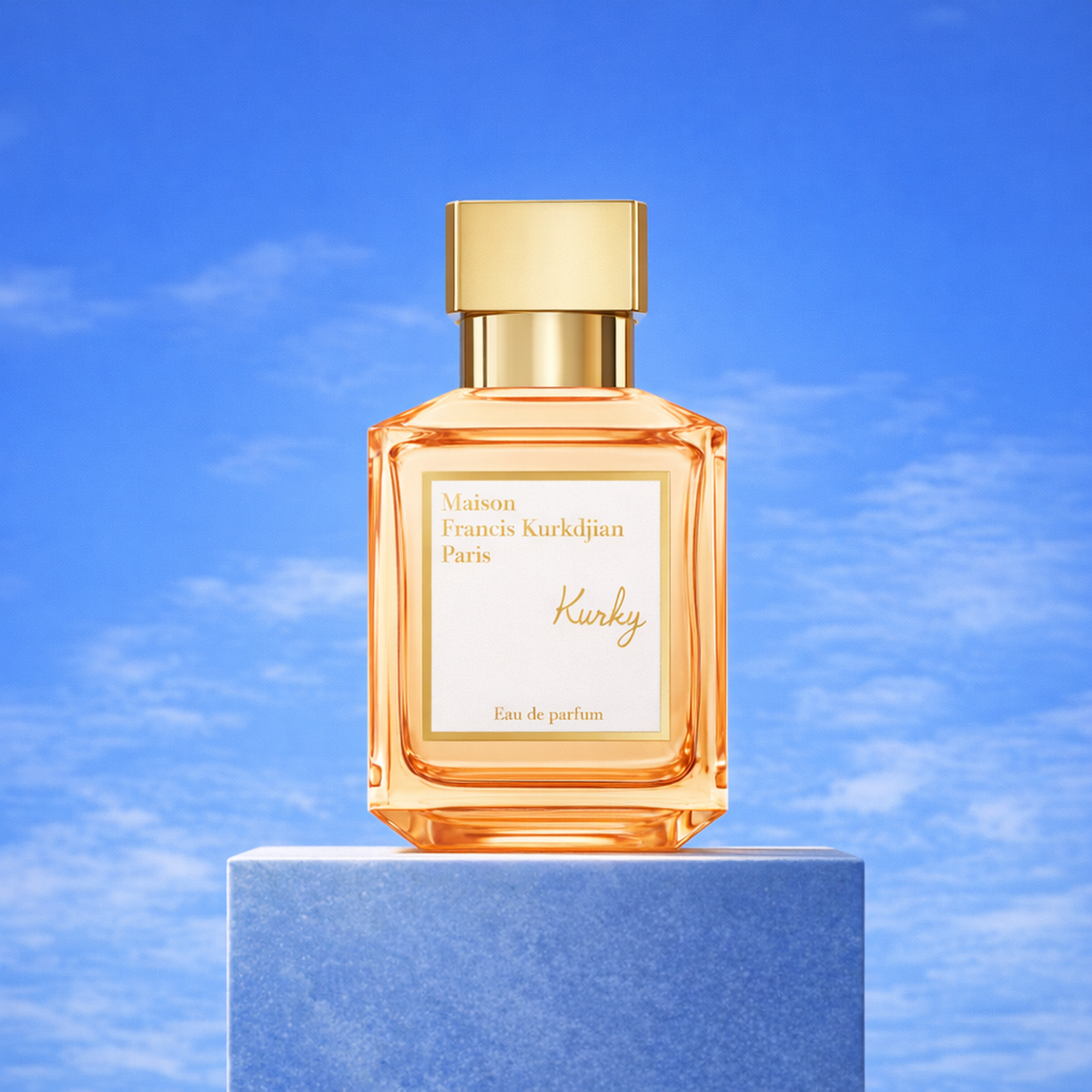 Maison Francis Kurkdjian Kurky EDP upright pedestal gallery showcase