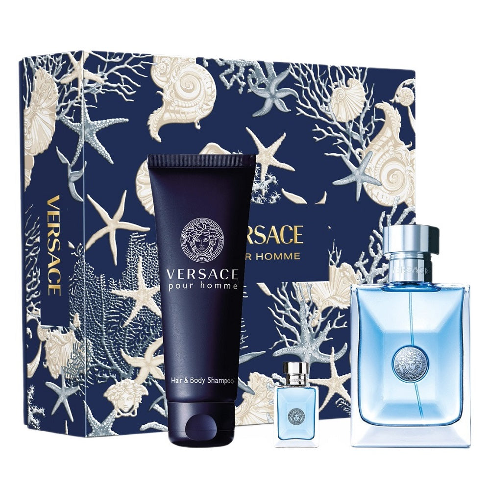 Versace Pour Homme EDT For Men Hair & Body Wash Gift Set | My