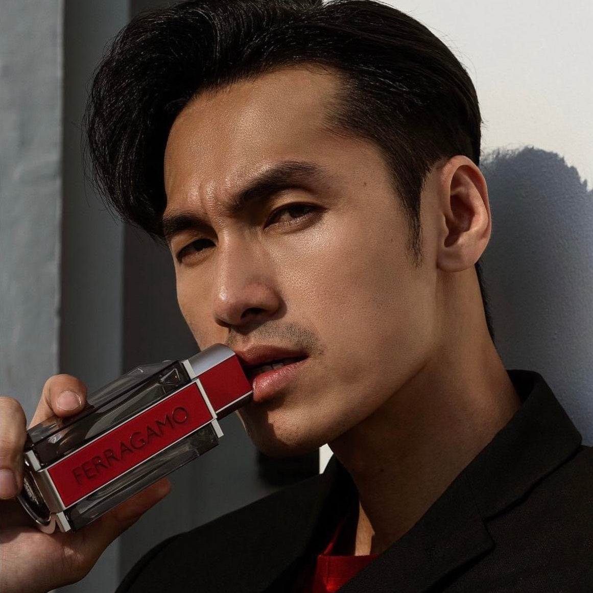 Salvatore Ferragamo Red Leather EDP Gift Set for Him