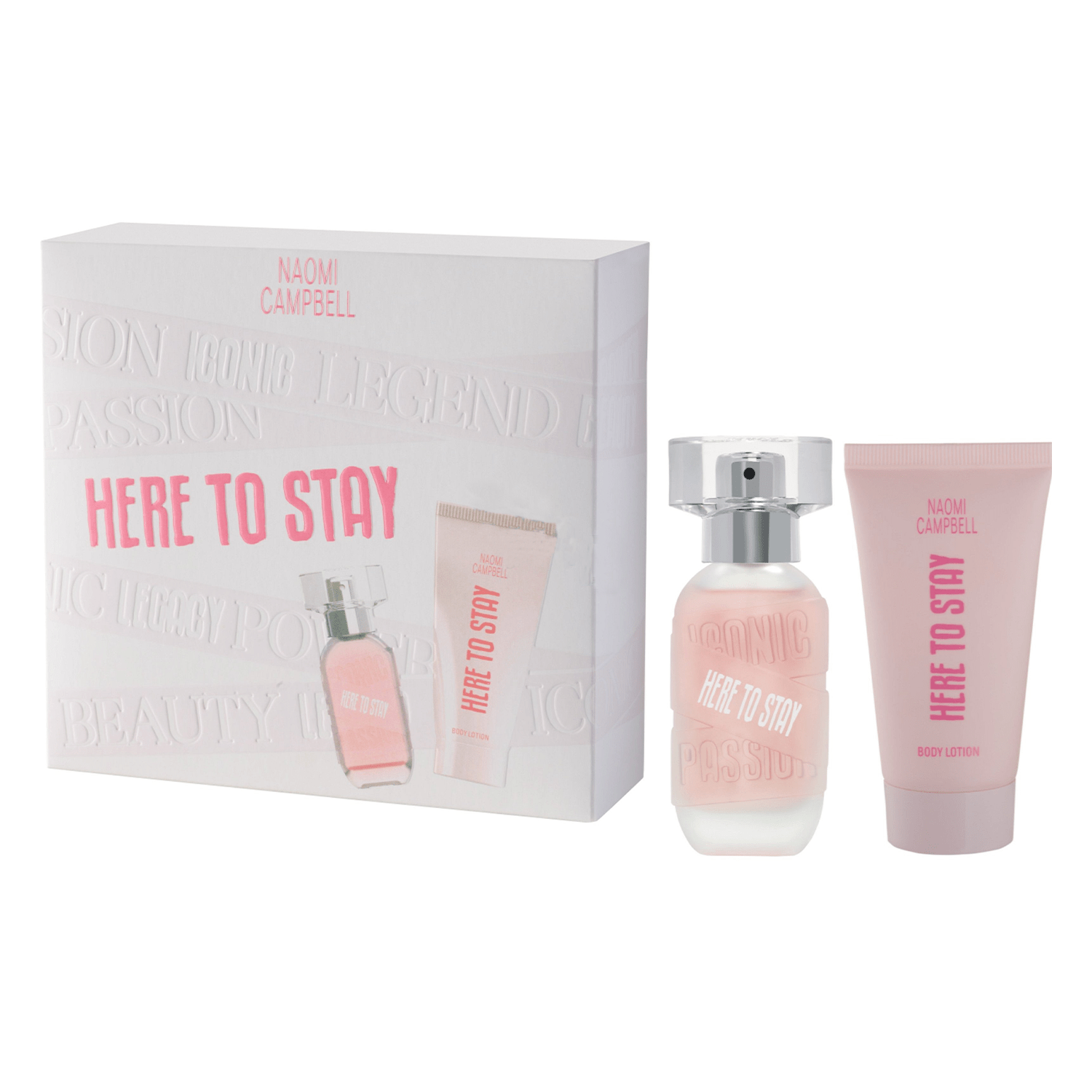 Naomi Campbell Here To Stay EDT Body Lotion Set for Women | My Perfume Shop
